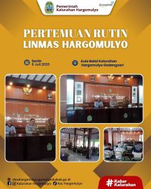 PERTEMUAN RUTIN LINMAS KALURAHAN HARGOMULYO